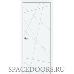 Межкомнатная дверь Граффити-5.Д.П White Silk