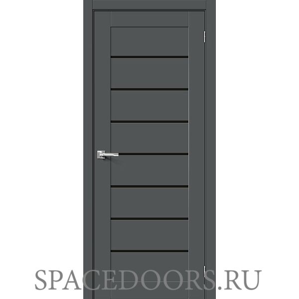 Межкомнатная дверь Браво-22 Black Shine Stormy Silk