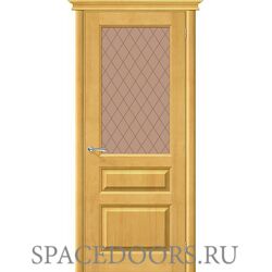 Межкомнатная дверь М5 Т-04 (Медовый) / Кристалл