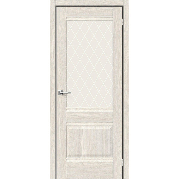 Межкомнатная дверь Прима-3 Ash White / White Сrystal