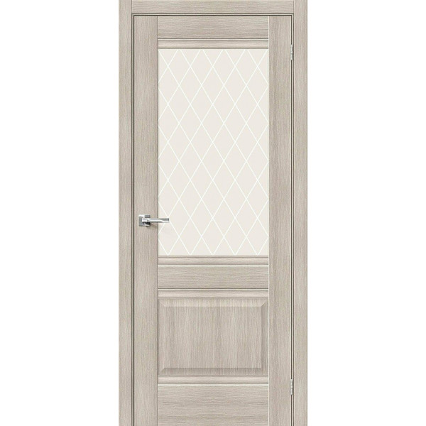 Межкомнатная дверь Прима-3 Cappuccino Veralinga / White Сrystal