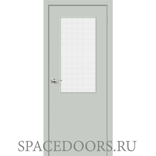 Межкомнатная дверь Браво-7 Grey Pro / Wired Glass 12,5