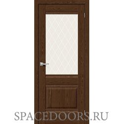 Межкомнатная дверь Прима-3 Brown Dreamline / White Сrystal