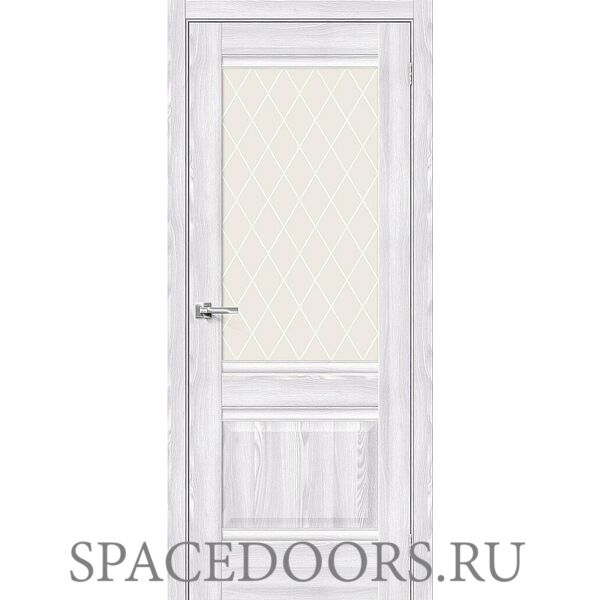 Межкомнатная дверь Прима-3 Riviera Ice / White Сrystal