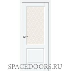 Межкомнатная дверь Неоклассик-33 White Silk / White Сrystal