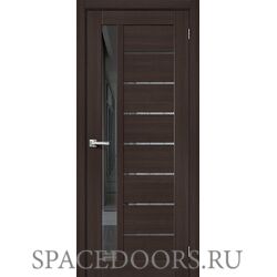 Межкомнатная дверь Браво-27 Wenge Melinga / Mirox Grey