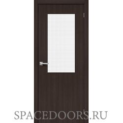 Межкомнатная дверь Браво-7 Wenge Melinga / Wired Glass 12,5