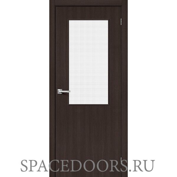 Межкомнатная дверь Браво-7 Wenge Melinga / Wired Glass 12,5