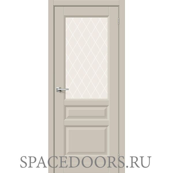 Межкомнатная дверь Неоклассик-35 Cream Silk / White Сrystal