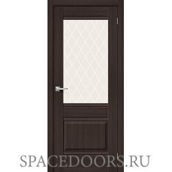 Межкомнатная дверь Прима-3 Wenge Melinga / White Сrystal