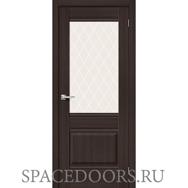 Межкомнатная дверь Прима-3 Wenge Melinga / White Сrystal