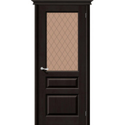 Межкомнатная дверь М5 Т-06 (Темный Лак) / Кристалл