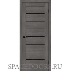 Межкомнатная дверь Браво-22 Grey Melinga / Black Shine