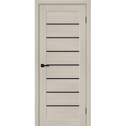 Межкомнатная дверь Браво-22 Cream Melinga / Black Shine