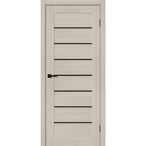 Межкомнатная дверь Браво-22 Cream Melinga / Black Shine