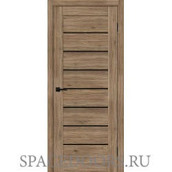 Межкомнатная дверь Браво-22 Original Oak / Black Shine