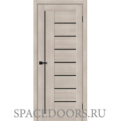 Межкомнатная дверь Браво-29 Cappuccino Melinga / Black Shine