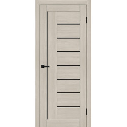 Межкомнатная дверь Браво-29 Cream Melinga / Black Shine