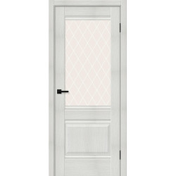 Межкомнатная дверь Прима-3 Bianco Melinga / White Сrystal