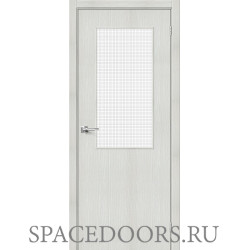Межкомнатная дверь Браво-7 Bianco Veralinga / Wired Glass 12,5