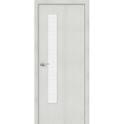 Межкомнатная дверь Браво-9 Bianco Veralinga / Wired Glass 12,5