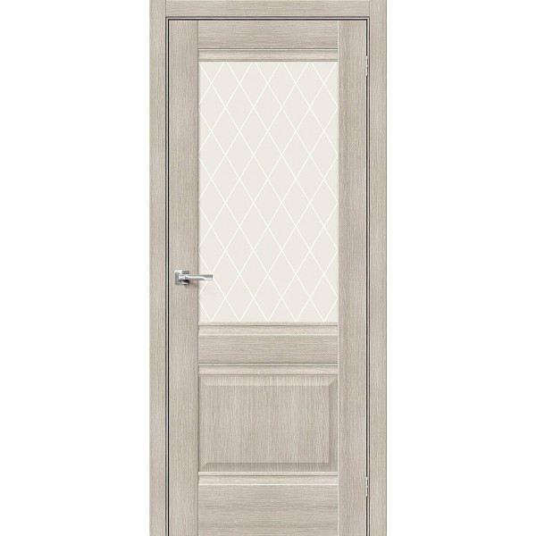 Межкомнатная дверь Прима-3 Cappuccino / White Сrystal