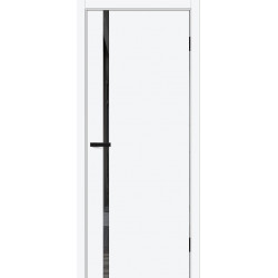 Межкомнатная дверь Браво-0.40.П White Silk / Mirox Grey