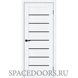Межкомнатная дверь Браво-22 Black Shine White Silkwood