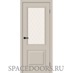 Межкомнатная дверь Классик-13 Cream Silk / White Сrystal