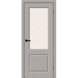 Межкомнатная дверь Скинни-13 Grey Pro / White Сrystal