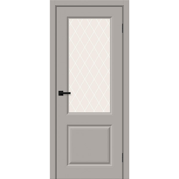 Межкомнатная дверь Скинни-13 Grey Pro / White Сrystal