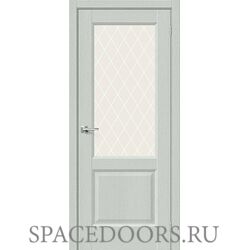 Межкомнатная дверь Неоклассик-33 Grey Wood / White Сrystal