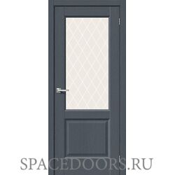 Межкомнатная дверь Неоклассик-33 Stormy Wood / White Сrystal