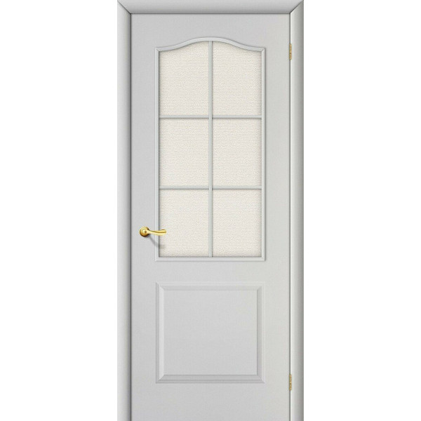 Межкомнатная дверь Классик Белый Грунт / Хрусталик