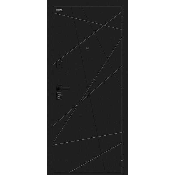Входная дверь Bravo Граффити-5/SBlack Букле черное/Slate Art