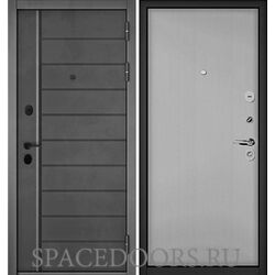 Входная дверь Бульдорс Mass-90 Бетон темный - 136/Эмаль светло серая 9S-100