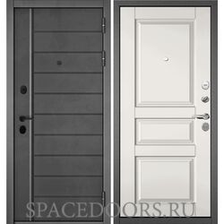 Входная дверь Бульдорс Mass-90 Бетон темный - 136/Белый софт 9SD-2