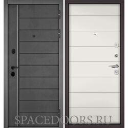 Входная дверь Бульдорс Mass-90 Бетон темный - 136/Дуб белый сканд 9S-135
