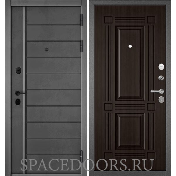 Входная дверь Бульдорс Mass-90 Бетон темный - 136/Ларче темный 9S-104