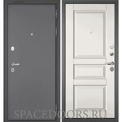 Входная дверь Бульдорс Mass-90 Букле антрацит R-4/Белый софт 9SD-2