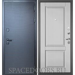 Входная дверь Бульдорс Mass-90 Черный матовый - 181/Дуб белый матовый 9SD-1