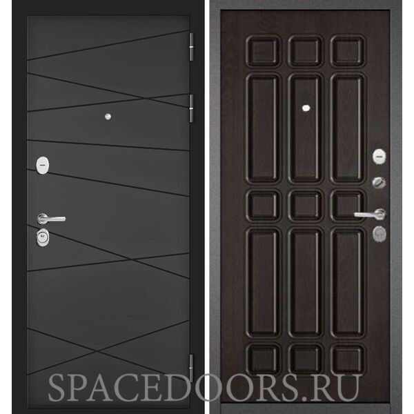 Входная дверь Бульдорс Trust Standart Графит софт 9S-130/Ларче темный 111