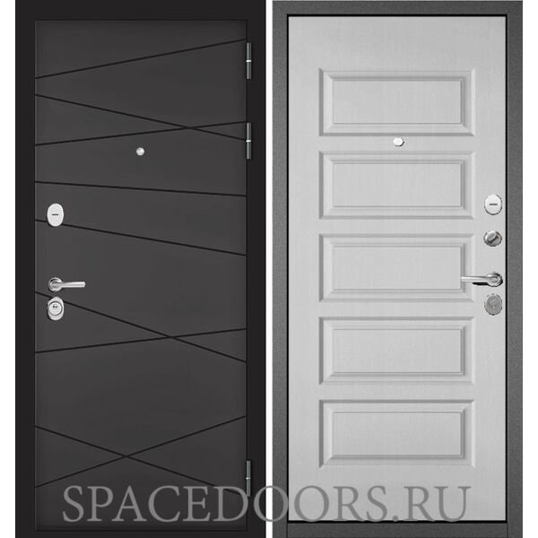 Входная дверь Бульдорс Trust Standart Графит софт 9S-130/Дуб светлый матовый 9S-108