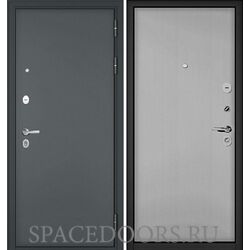 Входная дверь Бульдорс Trust mass Черный муар металлик/Эмаль светло серая 9S-100