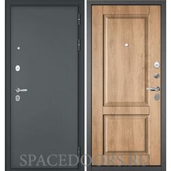 Входная дверь Бульдорс Trust mass Черный муар металлик/Карамель 9SD-1