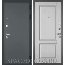 Входная дверь Бульдорс Trust mass Черный муар металлик/Дуб белый матовый 9SD-1