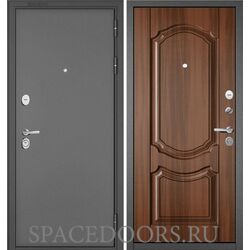 Входная дверь Бульдорс  Trust Standart Букле графит/Орех лесной 9SD-4
