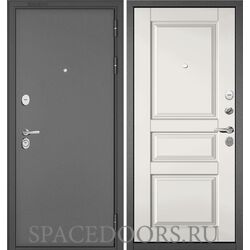 Входная дверь Бульдорс Trust mass Букле графит/Белый софт 9SD-2