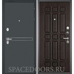 Входная дверь Бульдорс  Trust Standart черный муар металлик d-4/Ларче темный 111