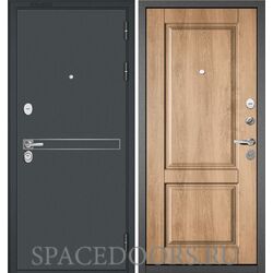 Входная дверь Бульдорс Trust mass черный муар металлик d-4/Карамель 9SD-1